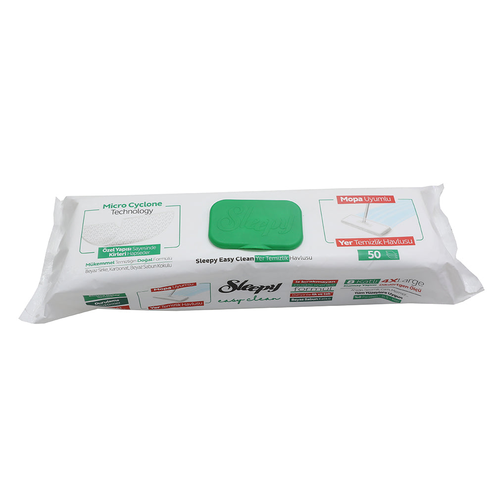 DÖŞƏMƏ SİLƏN ÜÇÜN NƏM SALFET SLEEPY YAŞIL (50 ƏDƏD)
