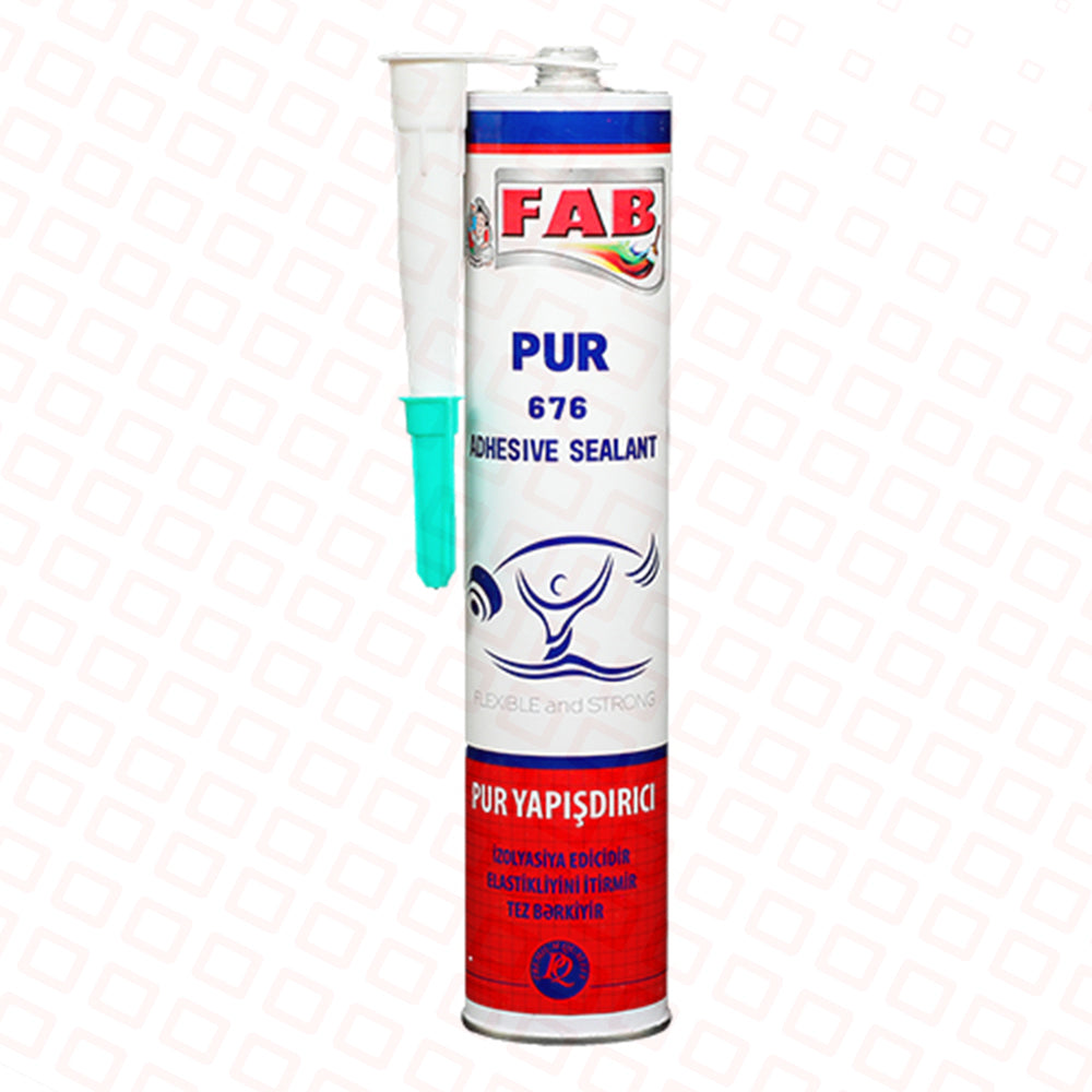 FAB PUR DƏMİR KLEYİ 310ML BOZ(PA45)