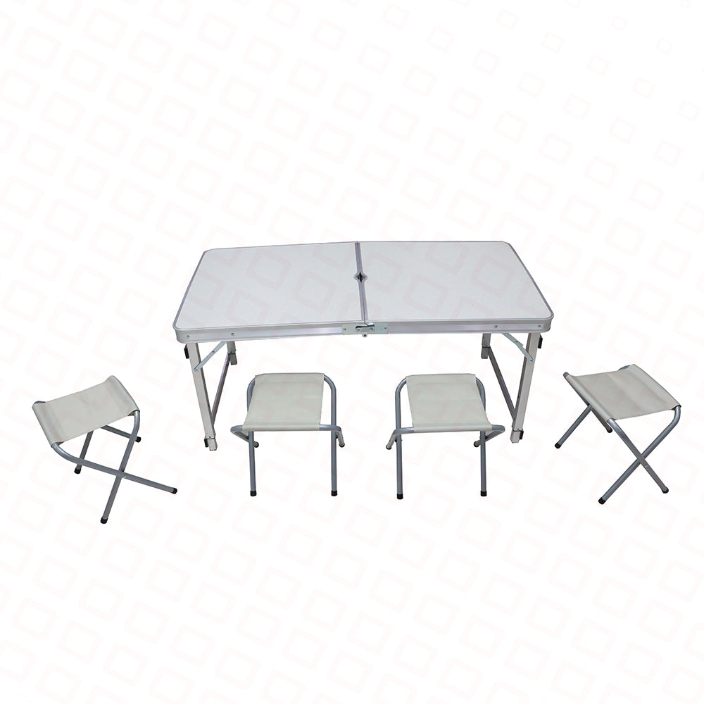 QATLANAN MASA+4OTURACAQ ALİMİNUM 120*60