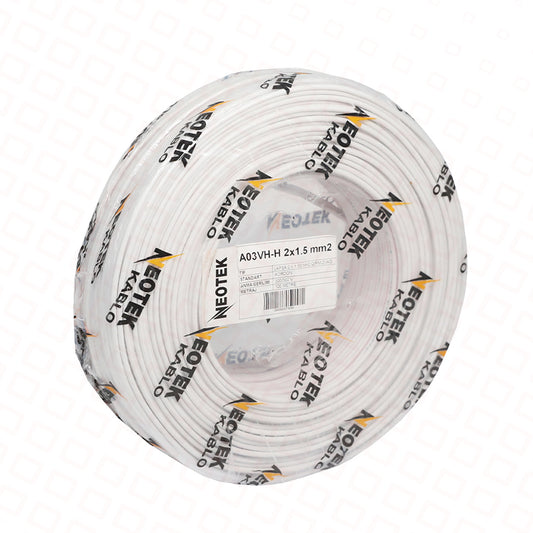 NEOTEK KABEL LAPŞA H05VH-H QIRMIZI-AĞ 2x1.5M