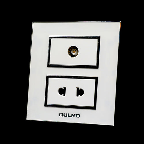 AULMO WHITE 1 TV + 1 SOCKET– Omid
