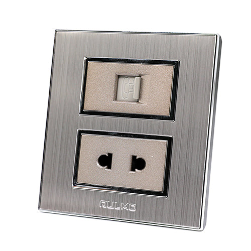 AULMO GREY 1 PHONE + 1 SOCKET– Omid