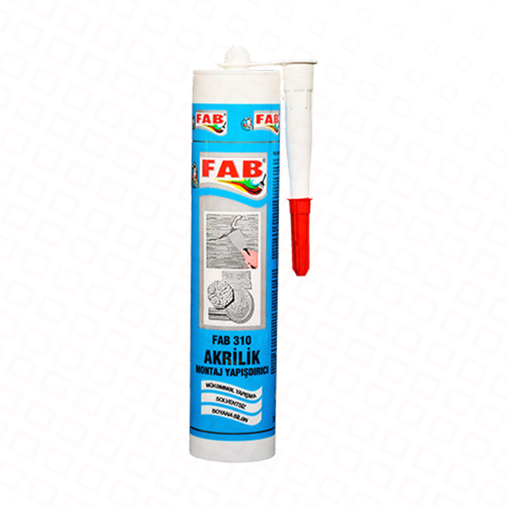 FAB AKRİLİK MONTAJ KLEYİ 310ML AĞ