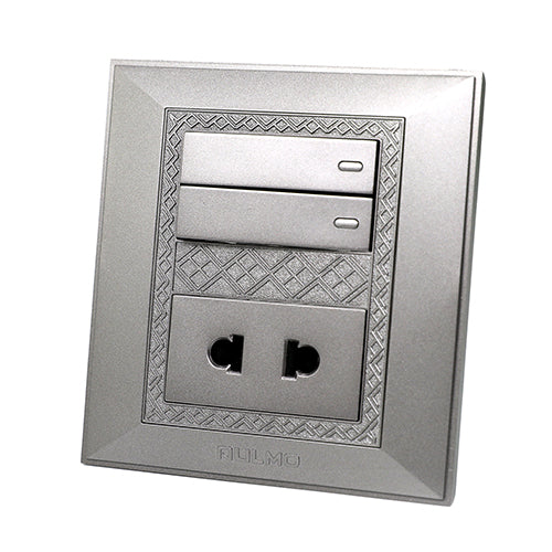 AULMO NEBULA SIMPLE 2 SWITCH + 1 SOCKET– Omid