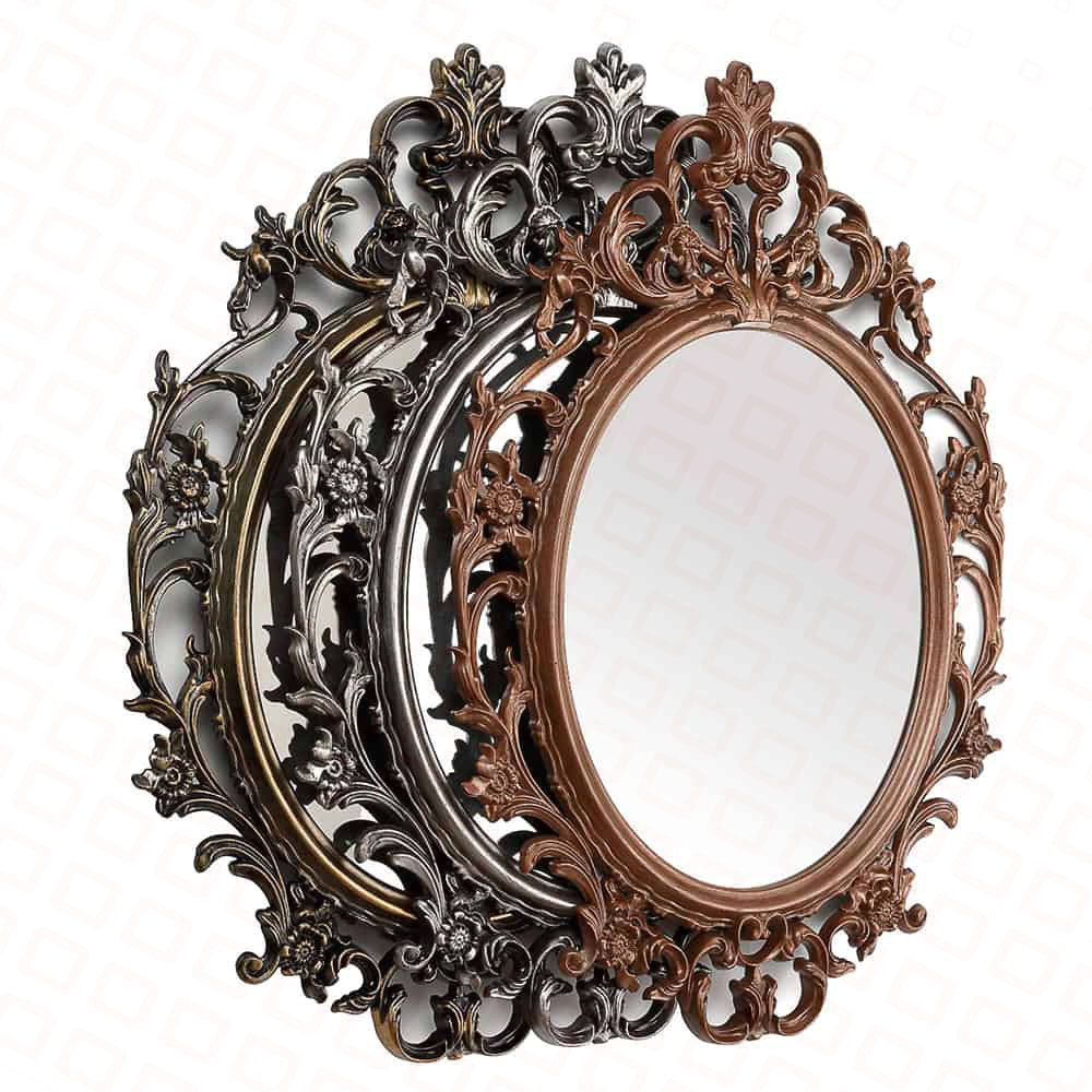 GÜZGÜ DEKORATİV ÇELİK AYNA OVAL 881