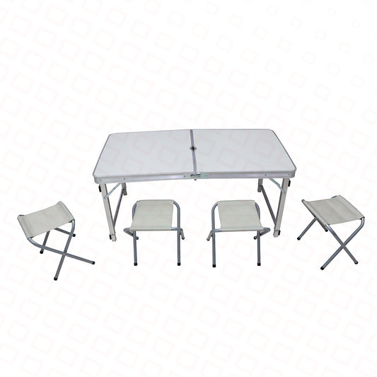 QATLANAN MASA+4OTURACAQ ALİMİNUM 120*60