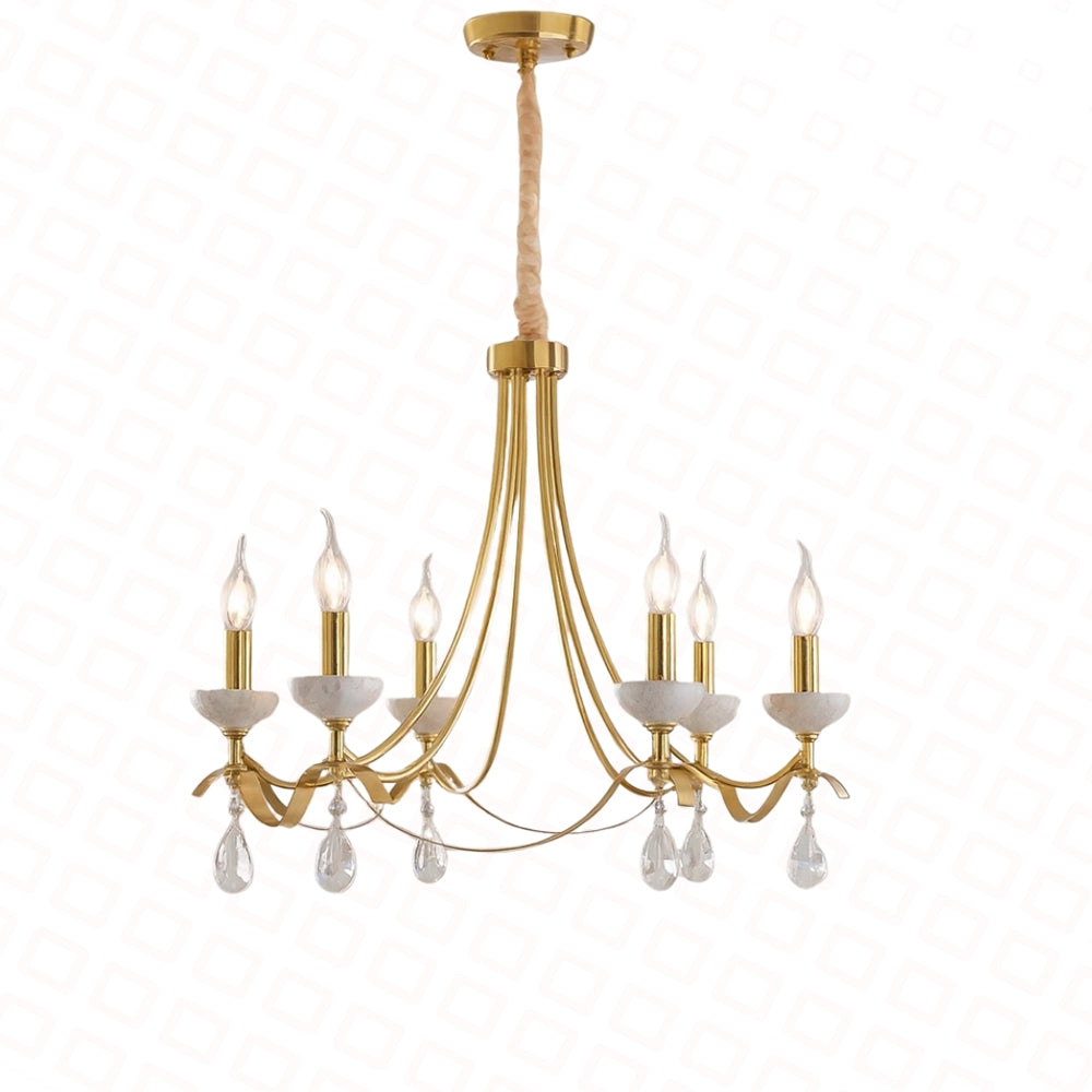 ÇİLÇIRAQ 9068/6 QIZILI+AĞ D610XH520 E14X6