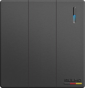 AULMO BLACK 3G2W (3 GANG SWITCH)– Omid
