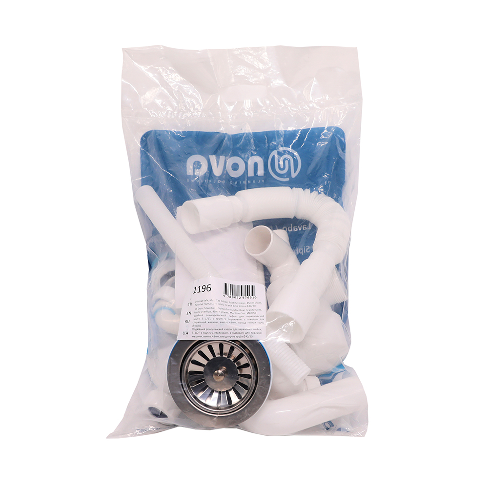 NOVA SİFON MOYKA Ø 40/50 QOŞA 1196