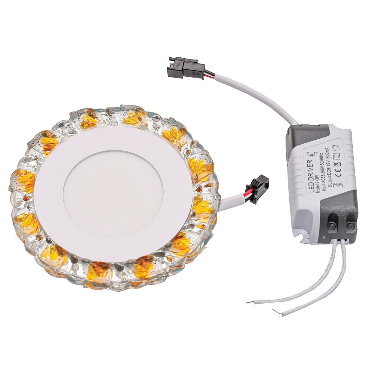 LED LAMPA  3W + 3W SZ01 GR + WH