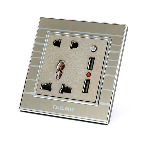 AULMO BOZ XƏTTLİ 2 USB + 1 RAZETKA  + 1 MULTİ RAZETKA