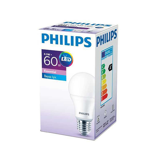 PHILIPS ESSENTIAL LED AMP.9-60W 6500K 230V TR X