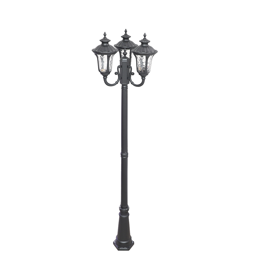 KÜÇƏ İŞIĞI DİRƏK 9003M/3T/2.5M/BK 3 FƏNƏRLİ 2.5M QARA