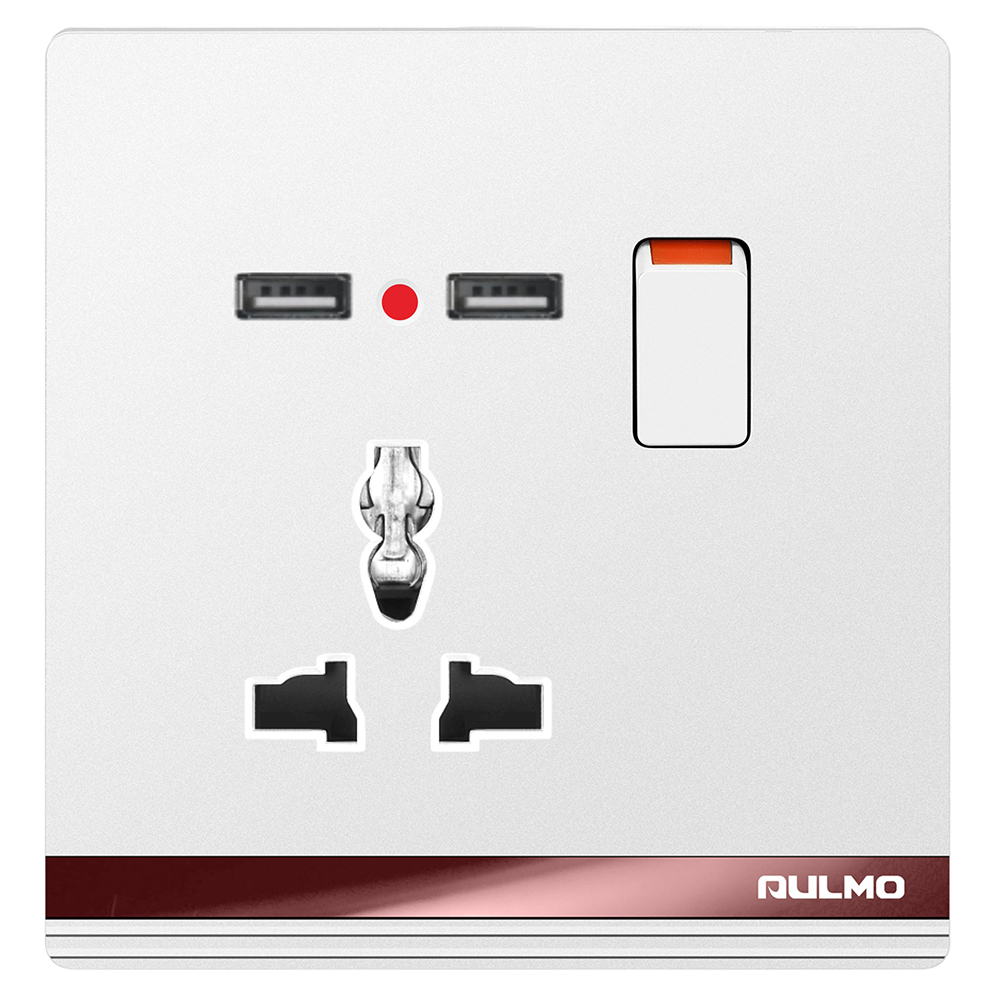 AULMO PEARL WHITE 2 USB  + 1 MULTİ RAZETKA + 1 VKLUÇATEL