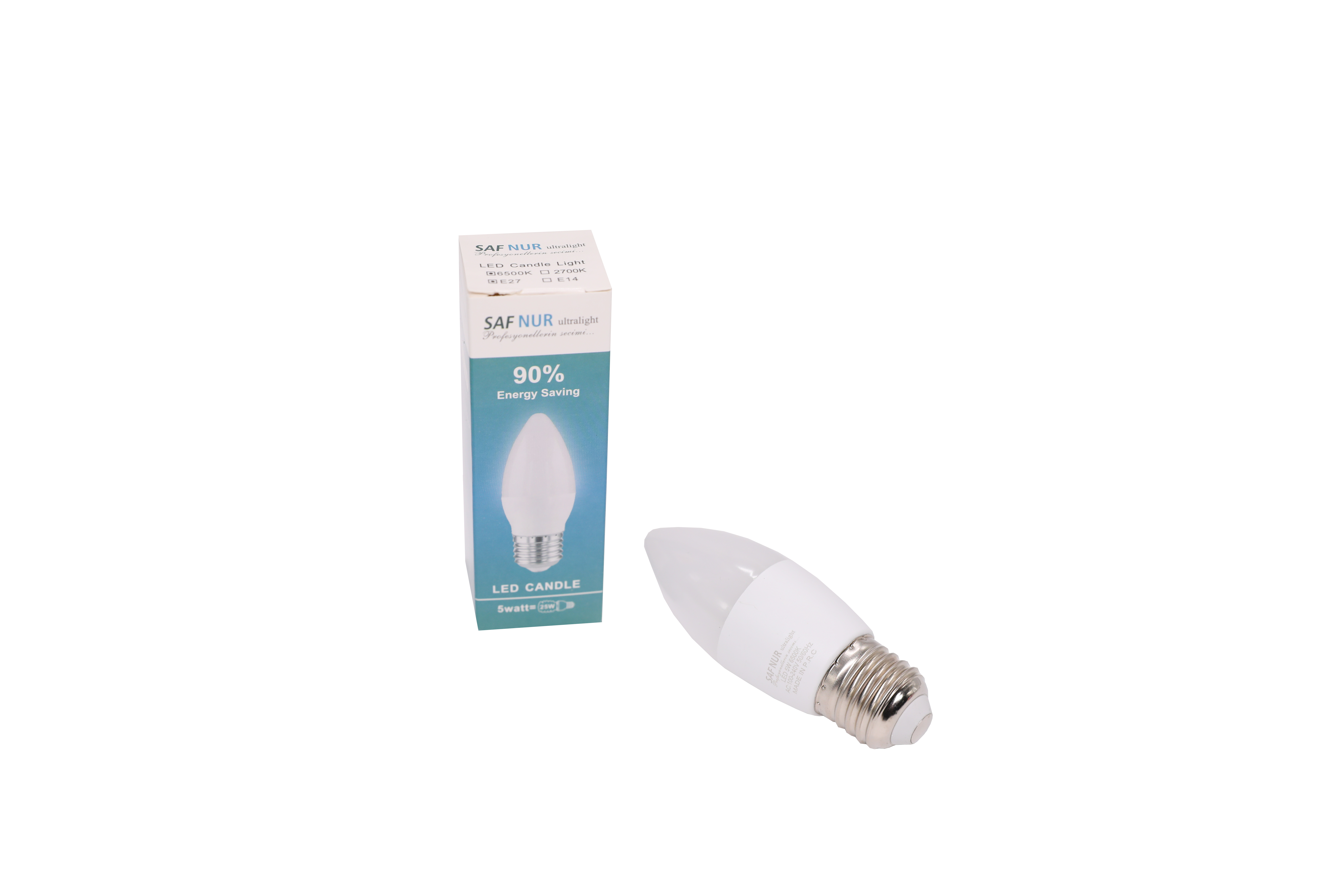 LAMPA 5W LED CANDLE E27 WW